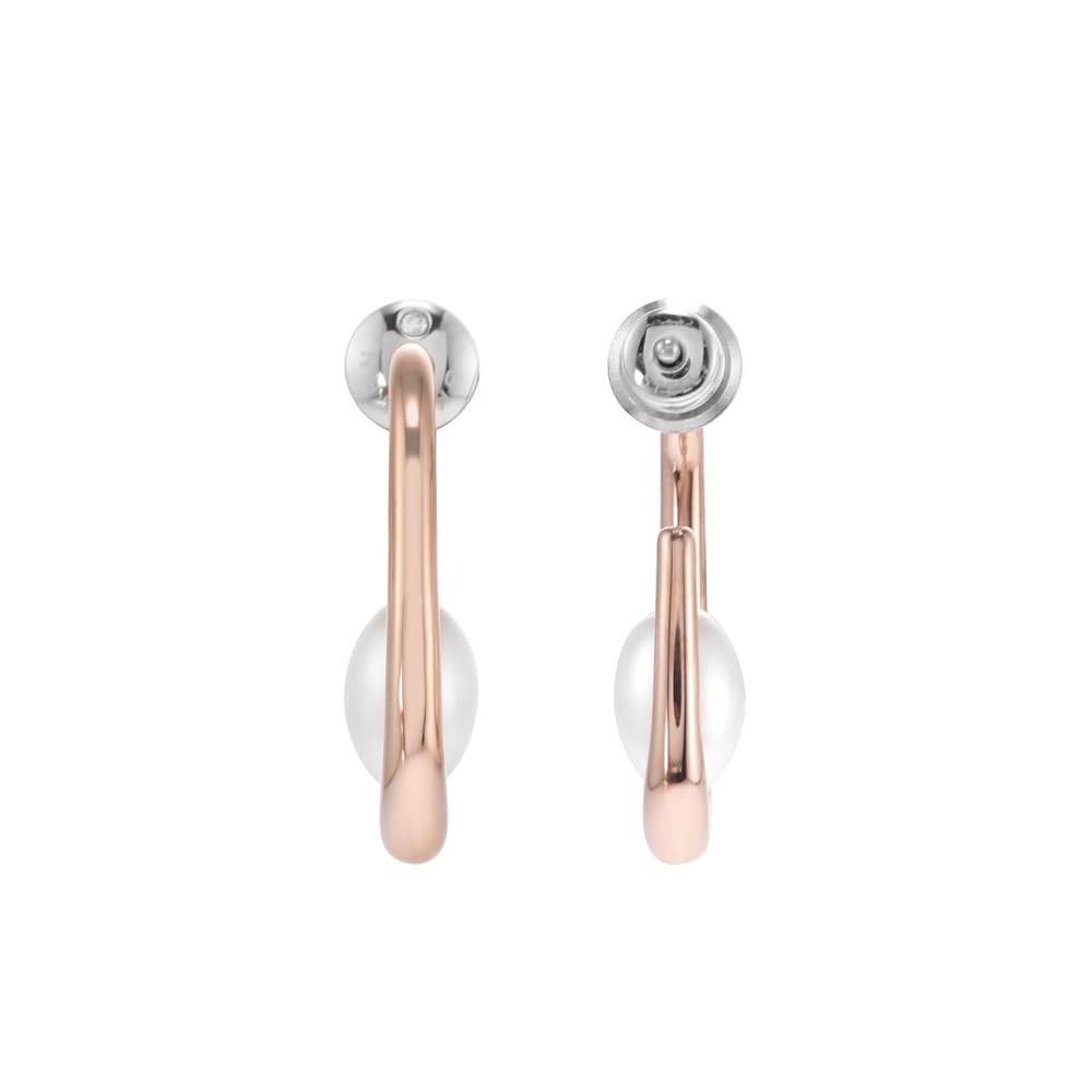 Skagen Women's Rose gold tone Stainless Steel or Semi- Precious with post closure Earrings