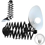 scherenleuchte ikea Maße: Höhe 11 cm, Breite 28 cm, Verlängerung 40-80 cm, Durchmesser 22 cm, Fassung E27, maximal 60 Watt (Leuchtmittel nicht im Lieferumfang enthalten).