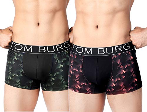 Image of TOM BURG Regular Cotton Designer Casual Smooth & Comfortable Trunks for Men (Pack of 2)
