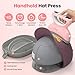 Calogy Hat Press Heat Machine for Caps, Mini Portable Hat Heat Press with Timer, Max 410℉,Precision Temp Control ±5℉, Fast & Evenly Heating Curved Plate 2.76 * 6.3in for 6 1/2-8 hat，21-26 Girth（Pink）