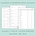2026 Weekly Planner Refills for Happy Planner Classic Notebook - 9 Discs Punched, Two Pages Per Week, Jan 2026 to Dec 2026, 7