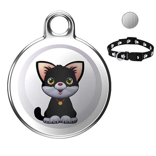 NAVESO Mini Gps Tracker Katze Hund, Katzen Tracker Ohne Abo, Katzentracker Klein Gps mit Halsband, Haustier Trackerfür Katzen, Hunde, Schlüsselschnalle,Echtzeit-Standortverfolgung,Ip65 Wasserdichter