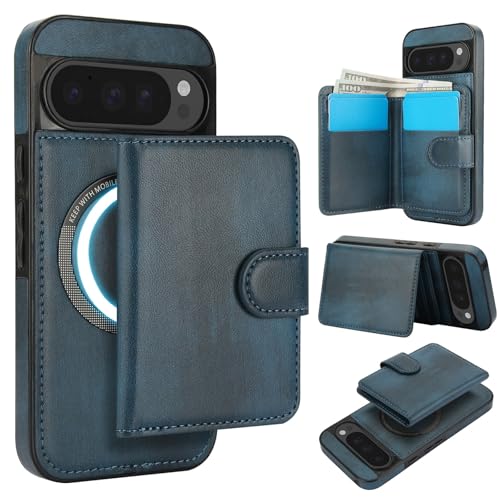 Étui Pixel 10 Pro XL bleu premium protection intégrale avec clapet magnétique