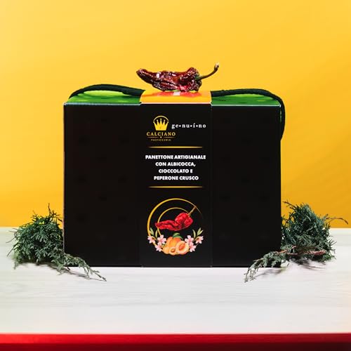 Genuino - Panettone Parent (1 kg, Panettone artesanal con albaricoque, chocolate y pimiento salvado)