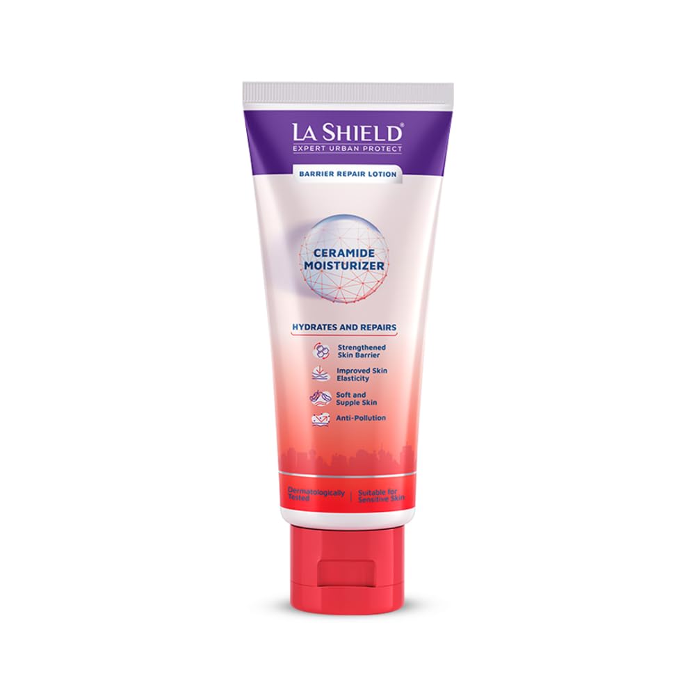 La Shield Ceramide Moisturizer | Barrier Repair Lotion | 100% Skin Identical Ceramides |Hydrates and Repairs | Suitable for Sensitive Skin | Vegan | Easily absorbed in the skin Dermatologically tested