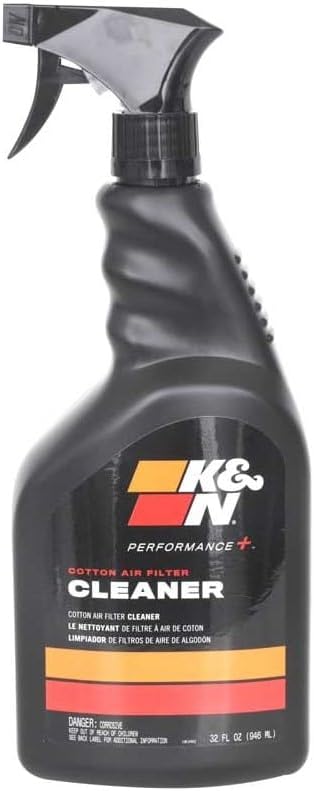 K&N Air Filter Cleaner and Degreaser: Power Kleen; 32 Oz Trigger Spray; Restore Engine Air Filter Performance, 99-0621, Black