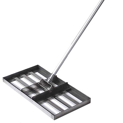 FLBTY Golf Garden Grass Level, Lawn Leveling Rake, Hochleistungs-Edelstahl-Hochleistungs-Rasen-Push-Level-Tool Golfausrüstung mit 43-Zoll-Griff Cover