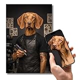 Poster Personnalisé Chien ou Chat Style Tatoueur – Portrait Animal Sur Mesure – Affiche Déco Murale Premium – Cadeau Personnalisé Propriétaire d’Animaux – 4 Tailles