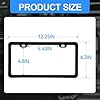 VRYTOR 2PCS Matte Black License Plate Frames - No-Cover State Name - Premium Rust Proof Aluminum License Plate Holder for Women and Men, Universal Car Plate Frame with 2 Holes, Easy to Install #5