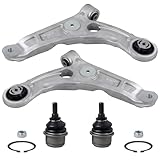 TUCAREST 4Pcs Suspension Kit (K643179 K643180 K500287) Front Lower Control Arm and Ball Joint Compatible With 2014 2015 2016 2017 2018 Je-ep Cherokee [# 4668993AC 4668994AC 68224650AA 4877839AE]