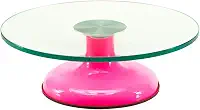 Bailarina De Vidro Giratória Rosa 30cm Com Rolamento Duplo Profissional Udlandia