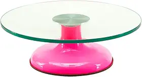 Bailarina De Vidro Giratória Rosa 30cm Com Rolamento Duplo Profissional Udlandia