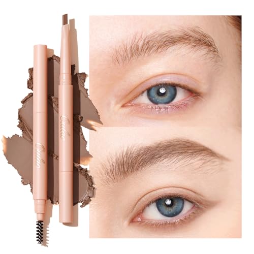 Oulac Natural Brown Eyebrow Pencil, Waterproof Retractable Eyebrow Stick with Brush, Long Lasting Smudge Resistant, Vegan & Cruelty-Free, 02 Natural Brown
