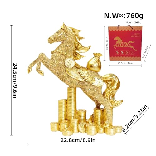 Statuette de bureau cheval résine ornement étagère chambre salon