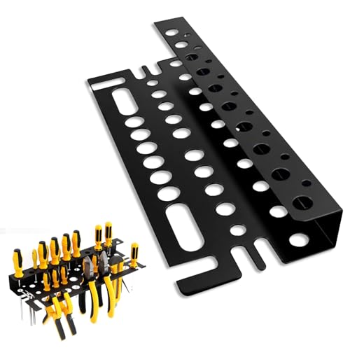 NCOALE Werkzeughalter Wand, 40cm Schraubendreher Halterung Metall Schraubenzieher Halterung mit Schrauben und Expansionsrohr für Werkstätten Werkbänke