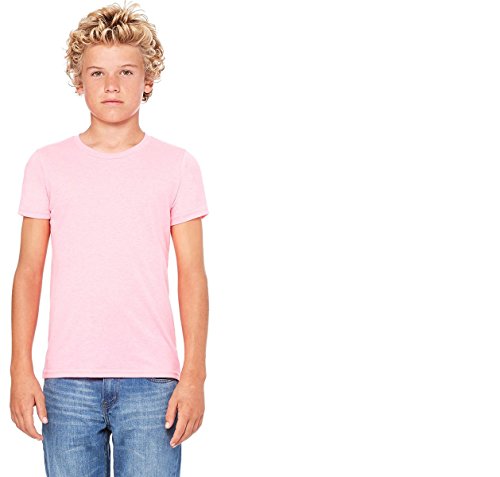 Bella + Canvas Youth Jersey Short-Sleeve T-Shirt S NEON PINK2
