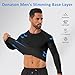 Donason Men's Compression Shirt Long Sleeve Athletic Football Base Layer Top Workout Undershirt Tight Body Shaper Running T-Shirt Gym Rash Guard Sports Gear Cool Dry Baselayer Black