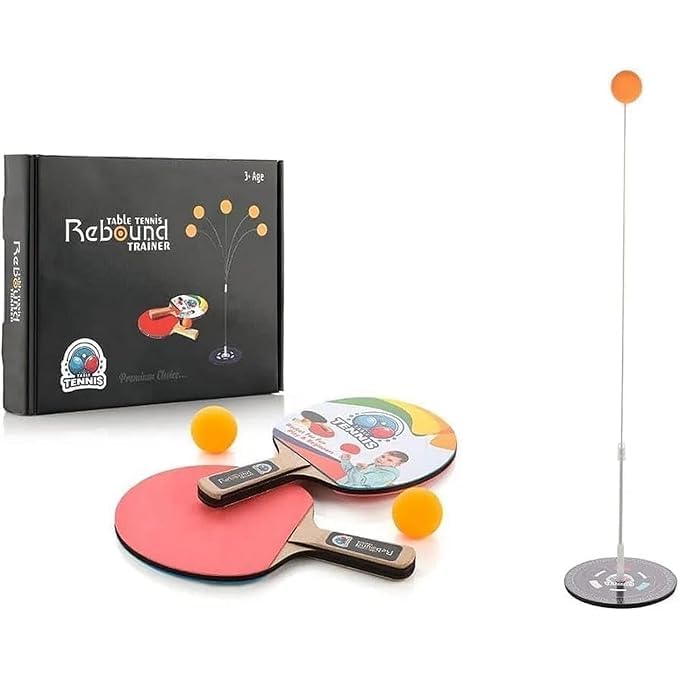 skibitoys Table Tennis Trainer Indoor for Kids & Adults – Hanging Practice Trainer Set for Home Training-image-15