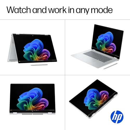 Image of HP OmniBook 7 Flip 16 inch 2-in-1 Copilot+ AI PC Laptop, 3K OLED Touch, Intel Evo Platform 8-Core Ultra 7 258V(>Ultra 9 185H), WiFi 7, Backlit KB, W Pen & 128GB PSD, Win11 Home(32GB|2TB SSD)