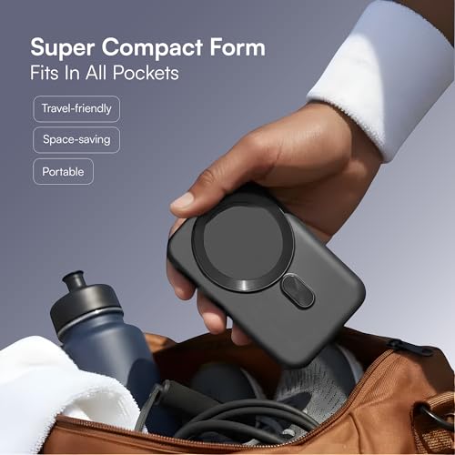 Image of KARWAN Mag-Safe 10000mAh Wireless Powerbank with Digital Display,22.5W Wired & 15W Magnetic Wireless Charging,USB C & USB A Triple Output,Compatible with iPhone 12 & Above Series, Android & Qi Device