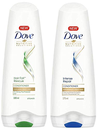 Dove Hair Fall Rescue Conditioner, 180ml And Dove Hair Therapy Intense Repair Conditioner, 175ml