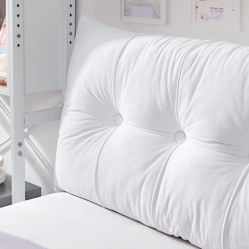 Dormco Rainha - Plush Tufted College Headboard - White #TOP2