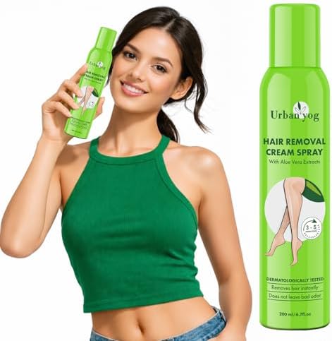 Urban yog Hair Removal Cream Spray for Women | Painless Body Hair Removal Spray for legs, hands, underarm & back (200 ML)