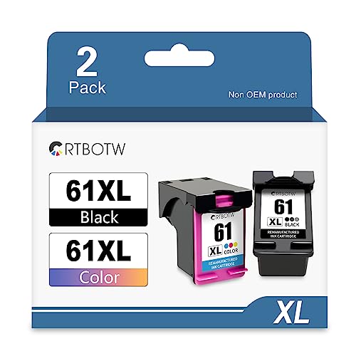 Cartouche d'encre reconditionnée 61 pour HP 61XL Envy 4500 OfficeJet 4630 Deskjet 1510