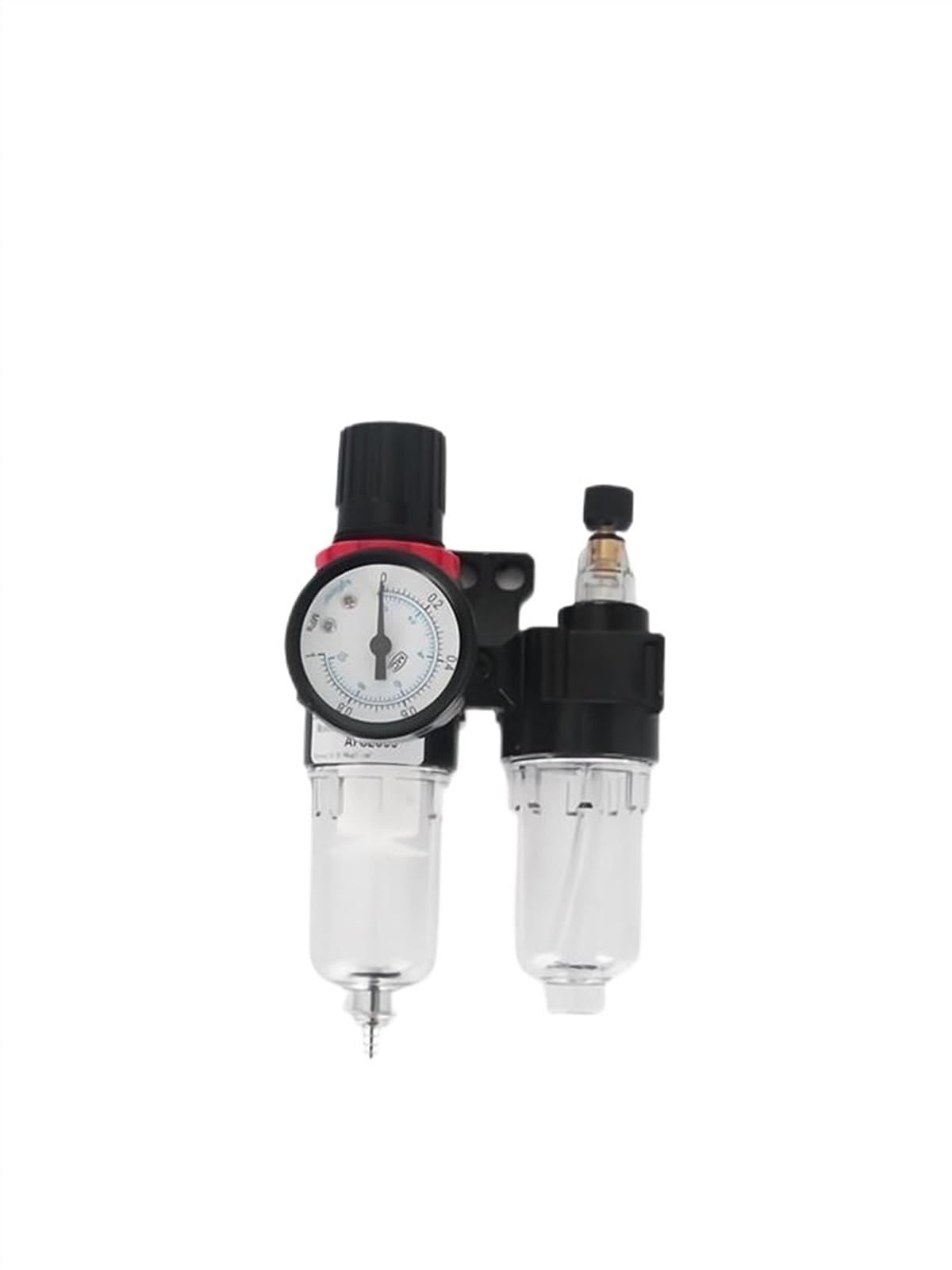 AFC2000 1/4 Compresor de aire separador de agua aceite filtro regulador trampa aerógrafo válvula reductora de presión (AFC2000 PC10-02)