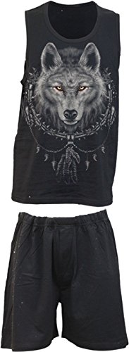 Spiral - Wolf Chi - 4pc Mens Gothic Pyjama Set2