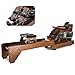 TOPIOM Water Rowing Machine for Home Use, Solid Wood Rower Machine with Upgraded Handle and Adjustable Footpad, TM3 Dedicated Monitor & Bluetooth Connection (Natural Adjust Footpad)