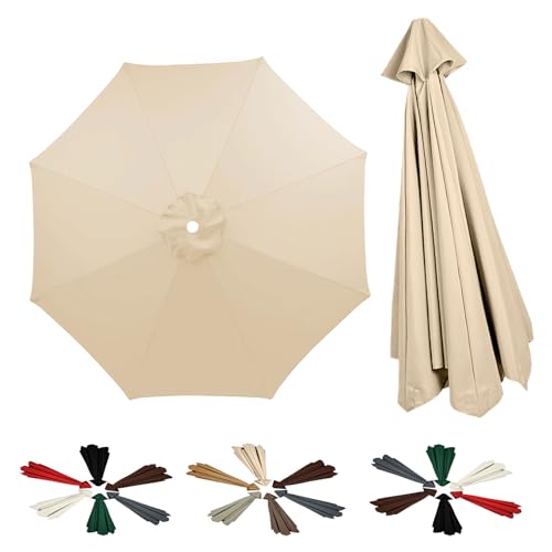 Toldo de repuesto para sombrilla de patio, impermeable y resistente a los rayos UV, para uso en exteriores, ideal para jardín, terraza y patio trasero