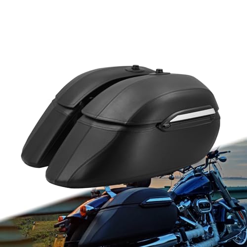HCmotorku Hard Saddle Bags for Harley & VTX Motorcycles