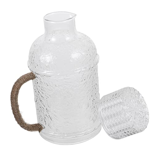 Zerodeko Carafe Verre Avec Couvercle Capacité Idéale Pour Jus Thé Design Élégant Résistant Chaleur Parfait Pour Réfrigérateur