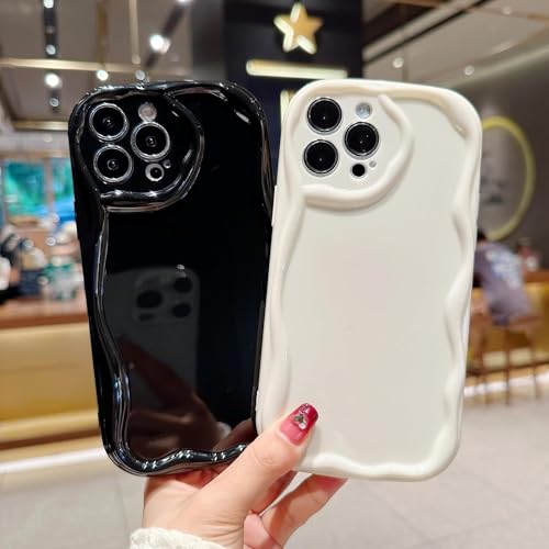 Image of KC Back Cover for Redmi Note 14 Pro Plus 5G - Crystal Butterfly Wrist Bracelet Dry Fixed Glitter Curly Wave Shape Shockproof Soft Silicone Case with Camera Protection (White)