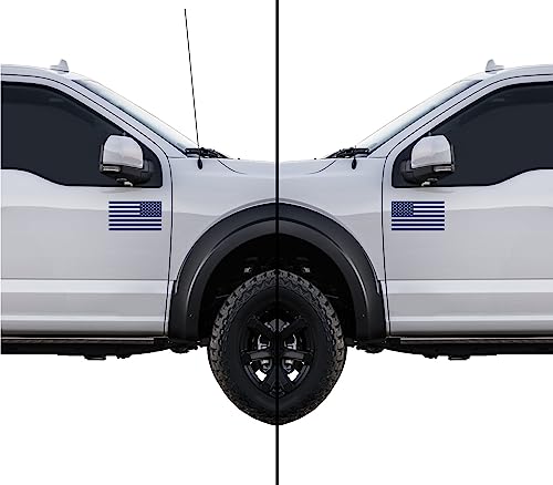 Image of American US Flag [Pick Color /Size] Vinyl Decal Sticker for Laptop /Car /Truck /Window /Bumper (18in Subdued Pair, Matte Navy Blue)