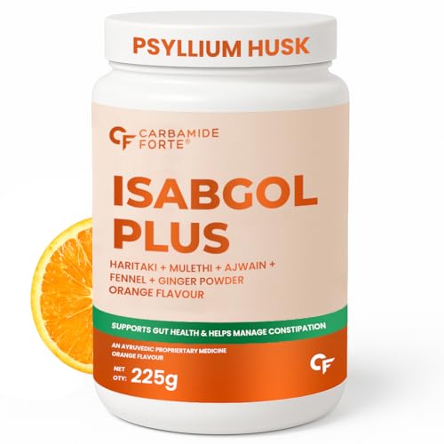 Carbamide Forte Isabgol Powder | Psyllium Husk Powder With Haritaki, Ajwain & Fennel | Fiber supplem...