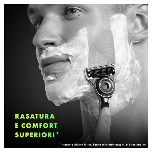 Gillette LABS RASOIO UOMO, con 3 LAMETTE DA BARBA di Ricambio, BASE MAGNETICA e BARRA INTEGRATA, Rasatura Facile,Comfort Ottimale Manico Confortevole - 2