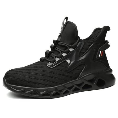 Steel Toe Work Boots for Men Slip-On Chelsea Boot, Men's Industrial & Construction Shoes, Lightweight, Comfortable, Non-Slip Safety Shoes