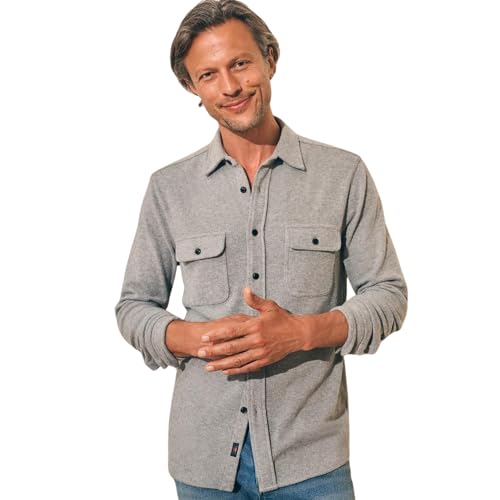 Faherty Men's Legend Sweater Shirt, Fossil Grey...