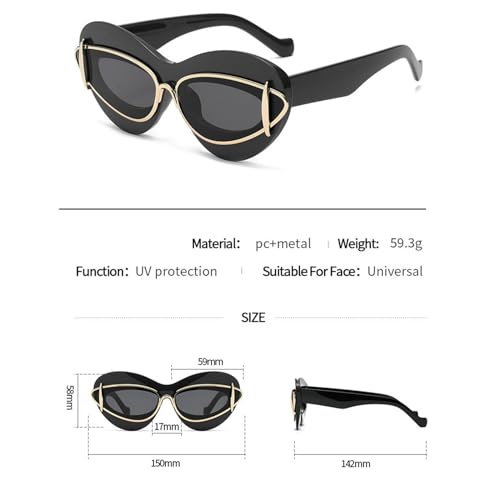 willochra fashion Lips cat eye sunglasses for women vintage unqiue Y2K sun glasses ladies gradient eyewear sexy shades3