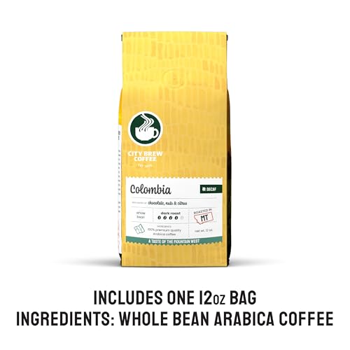 City Brew Colombia Decaf - Café en grano oscuro 12 oz miniatura 2