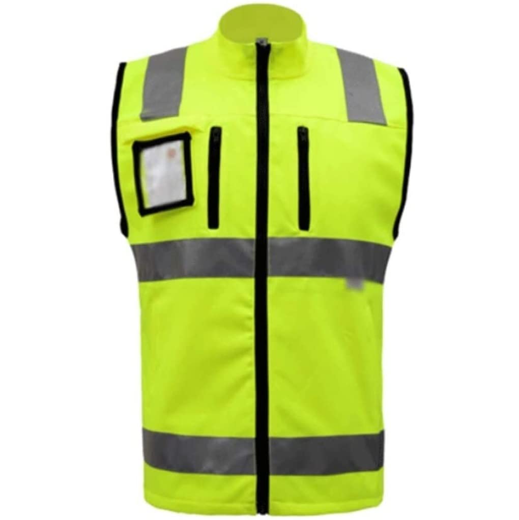 Chalecos Alta Visibilidad Hombre Mujer, Traje reflectante de tráfico Chaleco de seguridad reflectante de tela Oxford Chaleco de construcción de malla de alta visibilidad amarillo fluorescente Mono tra