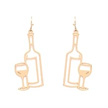 İncə sənətkarlıq Moda Filigree sırğası - Y&uuml;ng&uuml;l hədiyyə, Balıq &ccedil;əngəl, Kəsmə, Qəşəng zərif, Kəpənək, U Formalı, &Ccedil;i&ccedil;ək Bull Şampan Ş&uuml;şəsi - Qızıl, Əsas Metal