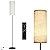 PARTPHONER Modern Floor Lamp with Remote Control - Stepless Dimmable LED Bulb, Adjustable Color Temperature & Brightness, Minimalist Tall Lamp for Living Room, Bedroom, Office, Beige