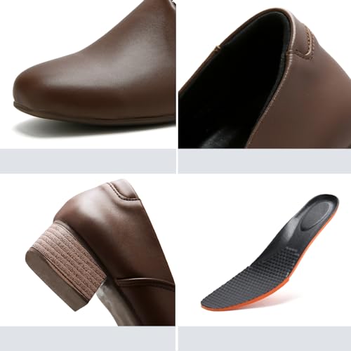 Image of UZB Loafers for Women Dress Shoes Slip On Shoes Low Heel Casual Work Office Dressy Shoes