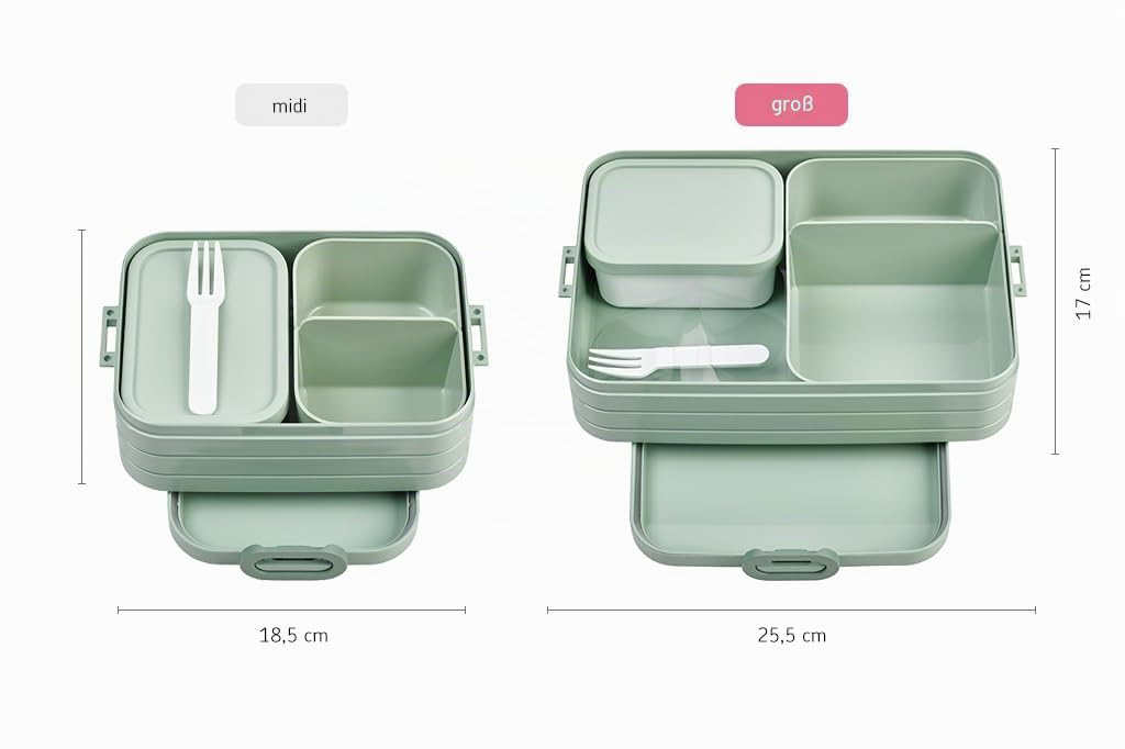 Mepal Set – Personalisierte Bento Lunchbox & Trinkflasche 700 ml – Brotdose mit Namen für Kinder & Erwachsene – BPA-frei – Schule, Büro & unterwegs – Vivid mauve