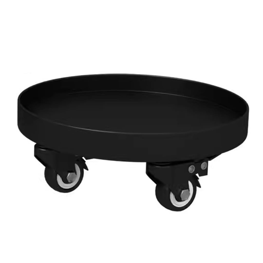 Rollender Pflanzenständer mit robusten Rädern für Topfpflanzen im Freien, 25 cm, Nero Pflanzschale