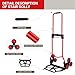 Stair Climbing Dolly Cart,Stair Climbing Hand Truck Dolly with Telescoping Handle and Stairs Wheels,200 LB Capacity Heavy Duty Folding Hand Truck for Stairs,Moving,Office (Red)