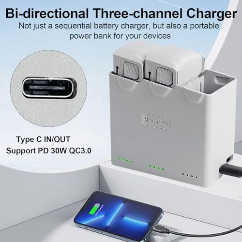 Concentrador de carga 30W para solucionar problemas de bateria baja en Mini 3 y Mini 4 Pro 4